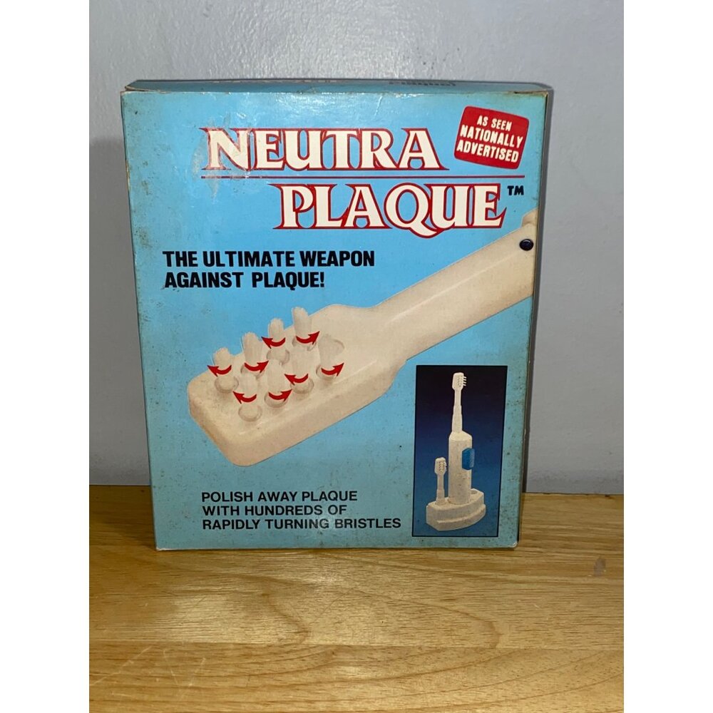 Vintage Neutra Plaque Electric Toothbrush New in Package Model #32